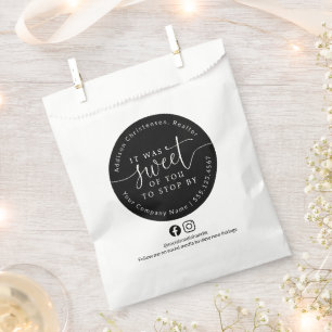 Custom Realtor Open House Sweet of You Favor Bags