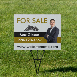 Custom Realtor Photo For Sale Real Estate Selling Sign