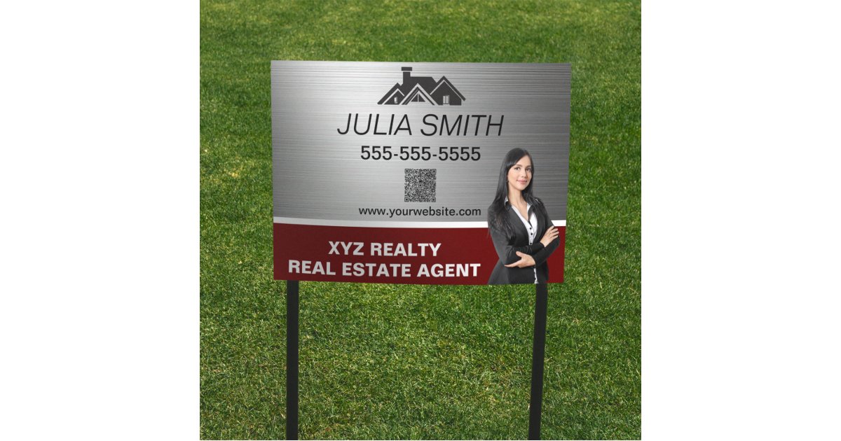 Custom Realtor Photo Real Estate Yard Sign