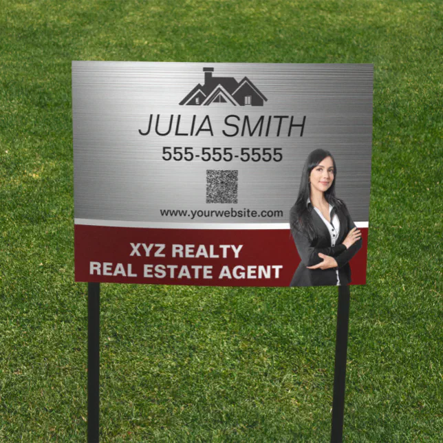 Custom Realtor Photo Real Estate Yard Sign | Zazzle