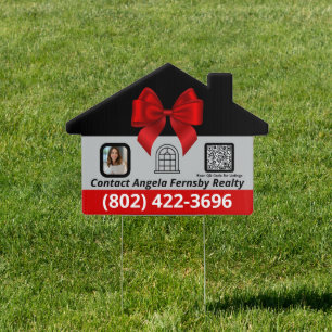 Custom Realtor QR Code Outdoor Real Estate Sign