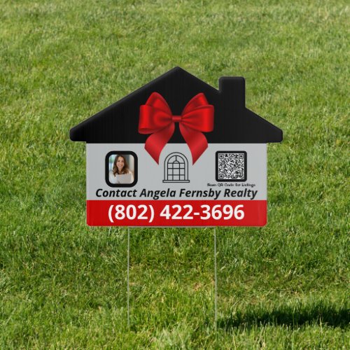 Custom Realtor QR Code Outdoor Real Estate Sign