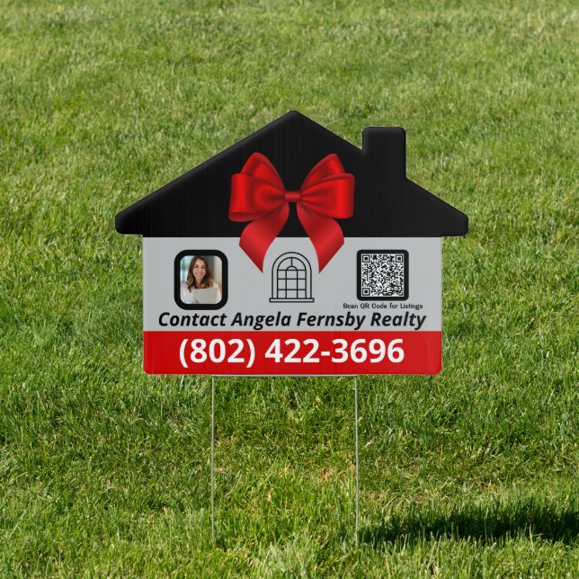 Custom Realtor QR Code Outdoor Real Estate Sign (Insitu)