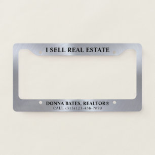 Custom Realtor Real Estate Agent Marketing  License Plate Frame