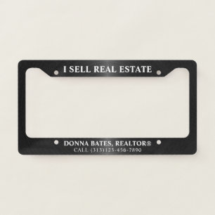 Custom Realtor Real Estate Agent Marketing License Plate Frame