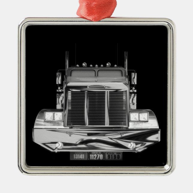Custom Rear-View Mirror Truck Ornament (Front)
