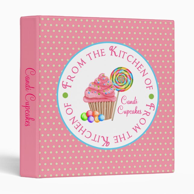 Custom Recipe Binder For Candace- Candi Cupcakes (Front/Spine)