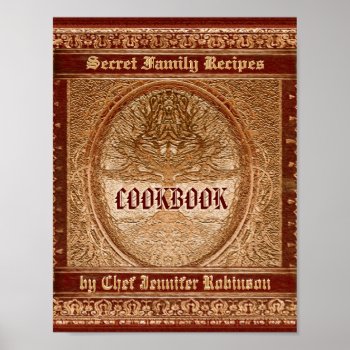 Custom Recipe Binder Front Insert Poster by AZEZcom at Zazzle