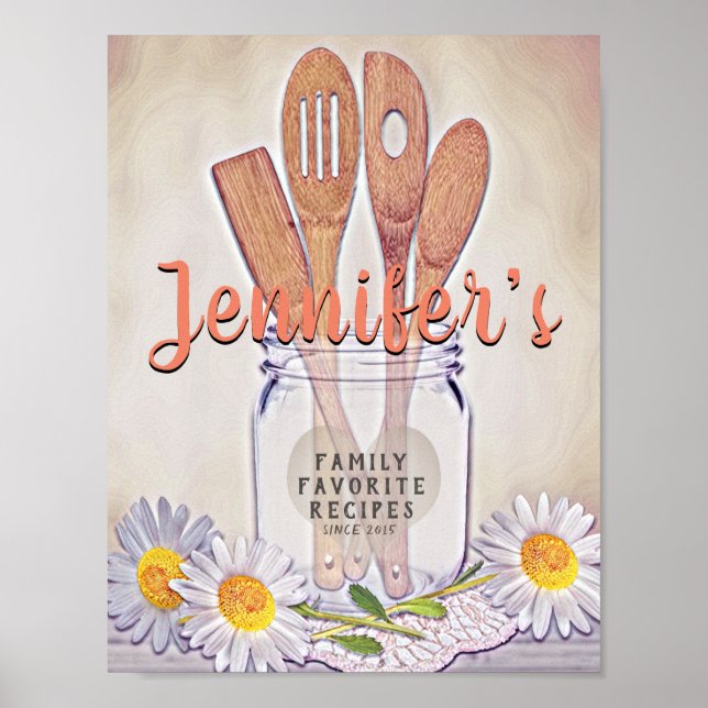 Custom Recipe Binder Front Insert Poster (Front)