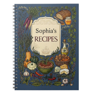 Custom Recipe Book, Gift for her/him/Mom Notebook