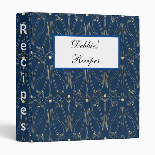 Custom Recipes Binder. 3 Ring Binder (Front/Spine)