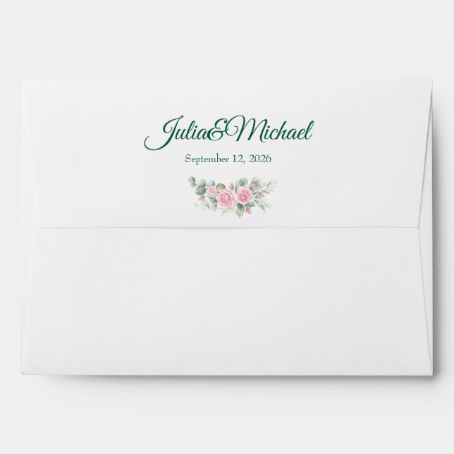 Custom Recipient & Return Addressed Envelope (Back (Top Flap))