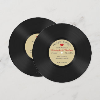 Custom Record Album Novelty Wedding Invitation