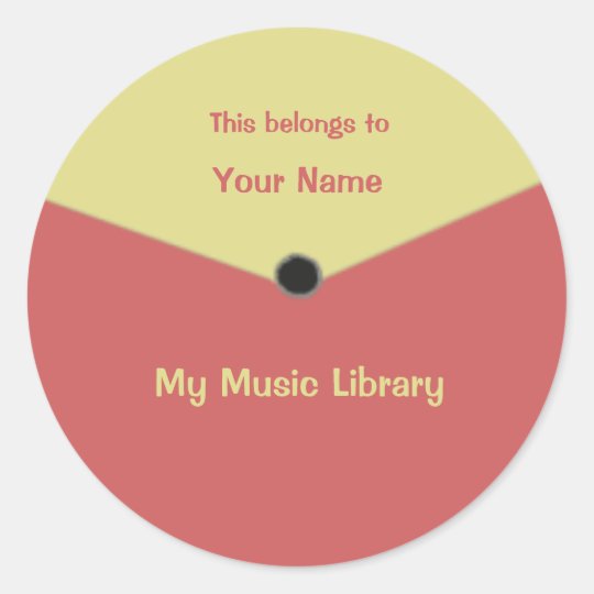 Custom Record Label Center Label Sticker