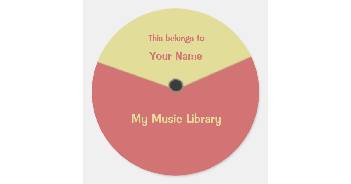 Custom Record Label Center Label Sticker | Zazzle.com
