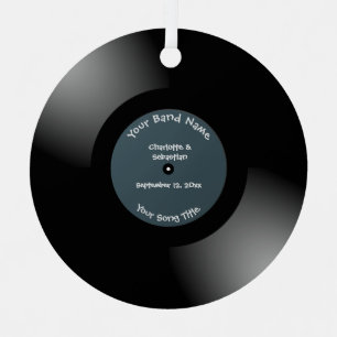 Custom Record Metal Ornament