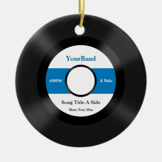 Custom Record Personalize Ceramic Ornament