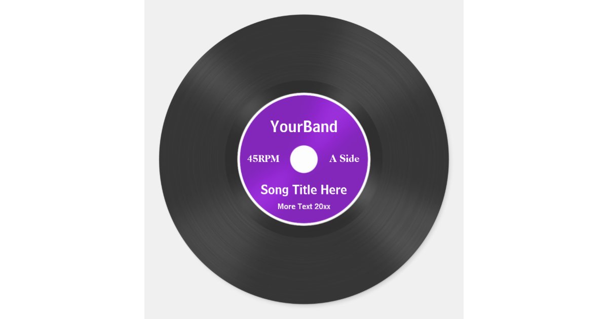 Custom Record Personalize Classic Round Sticker | Zazzle.com