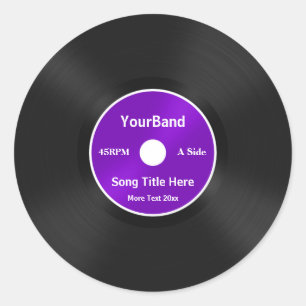 Custom Record Personalize Classic Round Sticker