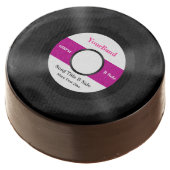 Custom Record Personalized Chocolate Dipped Oreo (Angled)