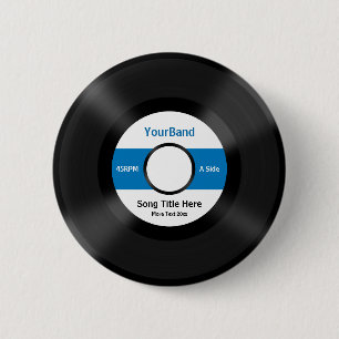 Custom Record Pinback Button