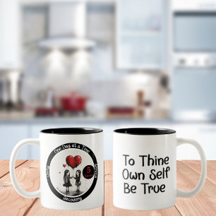 Custom Recovery Milestone Gift - Connection Two-Tone Coffee Mug