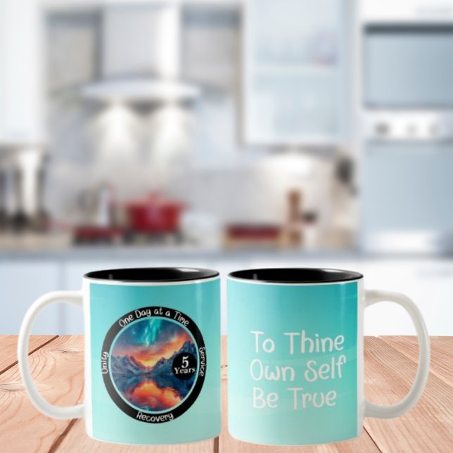 Custom Recovery Milestone Gift - Serenity  Two-Tone Coffee Mug (Creator Uploaded)