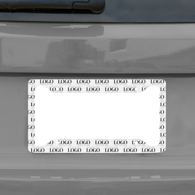 Custom Rectangle Business Company Logo Pattern  License Plate Frame (Creator Uploaded)