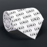 Custom Rectangle Business Company Logo Pattern Neck Tie<br><div class="desc">This cool neck tie,  featuring custom logo pattern would be great for your business/personal needs. Easily add your own logo by clicking on the "personalize" option.</div>