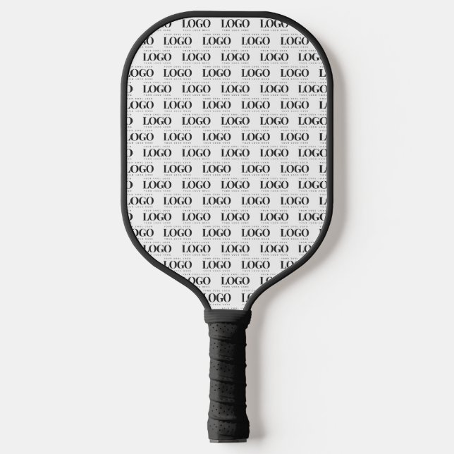 Custom Rectangle Business Company Logo Pattern Pickleball Paddle (Front)