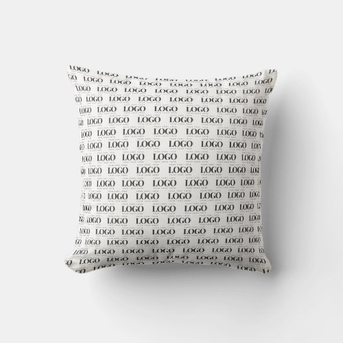 Custom Rectangle Business Company Logo Pattern  Throw Pillow