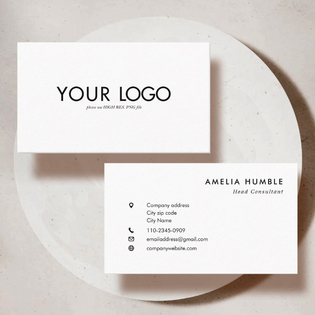 Custom Rectangular Logo Business card template (Creator Uploaded)