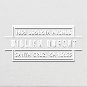 Custom Rectangular Single Person Return Address Embosser