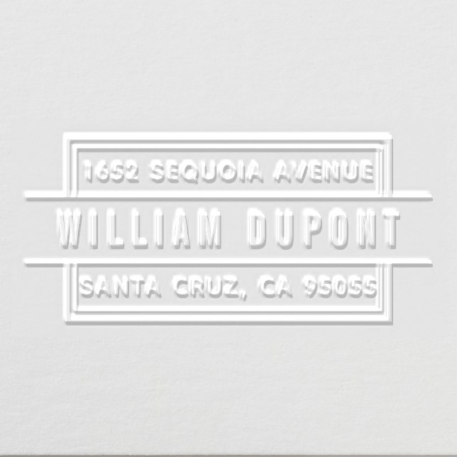 Custom Rectangular Single Person Return Address Embosser (Design)