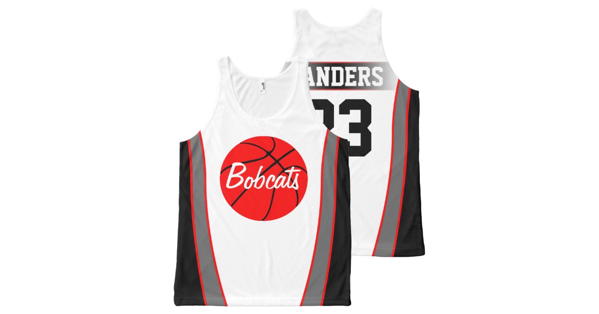 Custom Red And Black Basketball Jerseys All Over Print Tank Top