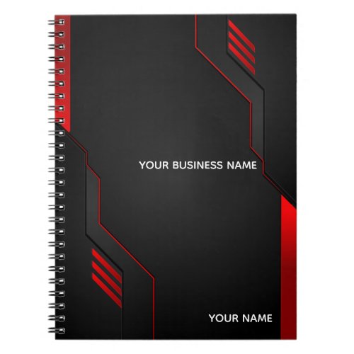 Custom Red and Black Notebook
