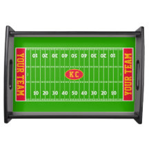 Custom Red and Gold Football Party Serving Tray