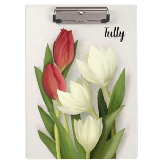Custom Red and White Tulips Floral