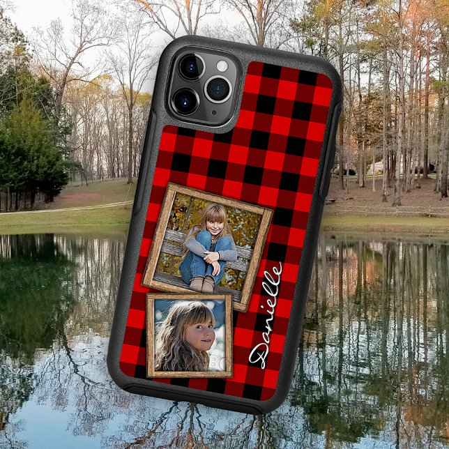 Custom Red Black Buffalo Lumberjack Check Plaid Otterbox iPhone Case (Creator Uploaded)
