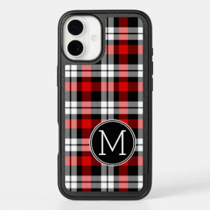 Custom Red Black Buffalo Lumberjack Plaid Pattern iPhone 16 Plus Case