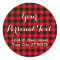 Custom Red Black Country Check Plaid Pattern