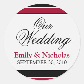 :custom: Red/Black Wedding Invitation Seal