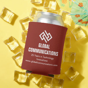 Custom Red Business Marketing Cyber Technology Can Cooler