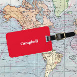 Custom red business sharp acrylic luggage tag<br><div class="desc">Travel in style with this clean neat customizable acrylic luggage tag</div>