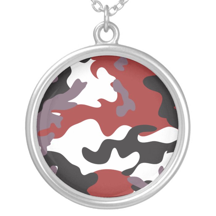 Custom Red Camo Necklace