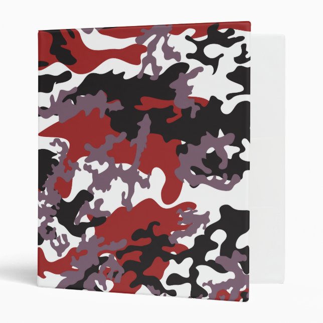 Custom Red Camo School Binder (Front/Inside)