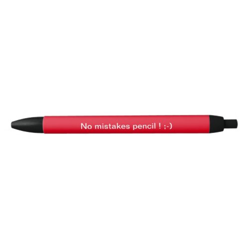 custom red corporate funny no mistakes pencils black ink pen