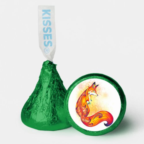 Custom Red Fox Design Hersheys Kiss Stickers Hersheys Kisses