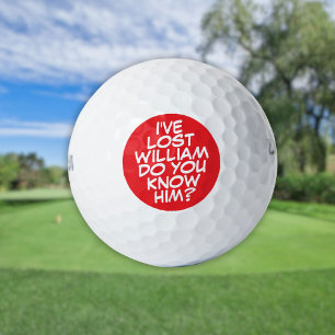 Custom Red Funny Comic Book Lost Golf Balls