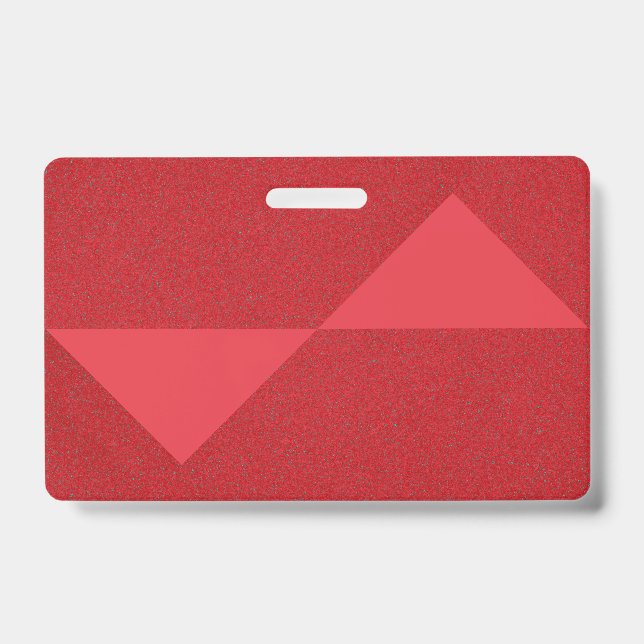 Custom Red Geometric Badge Design (Front)